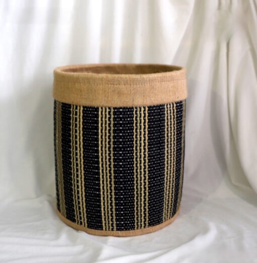 Seagrass & jute storage basket made in Vietnam