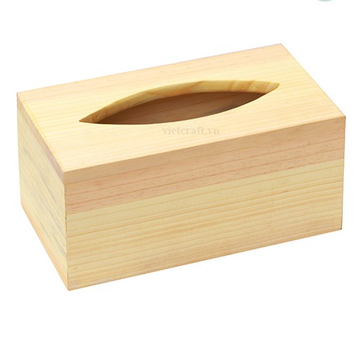 Tissue box made of pine wood in Vietnam