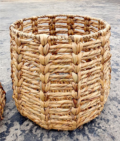 Water-hyacinth storage basket from Vietnam